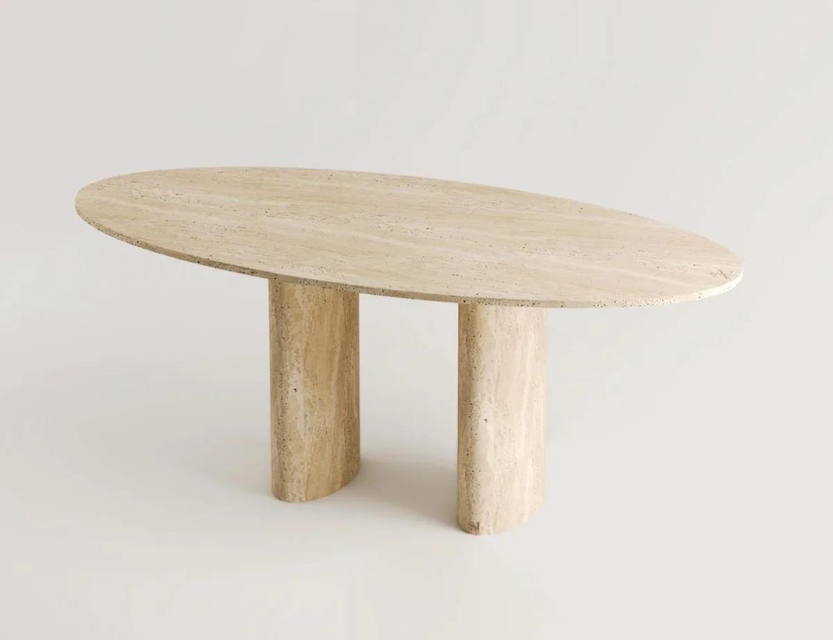 Daniela Travertine Dining Table